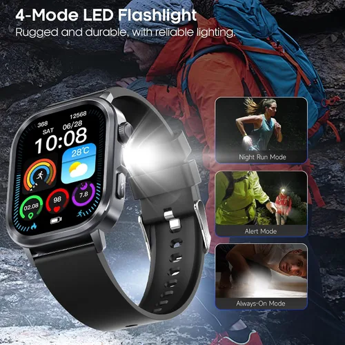 Miniatura 7 de AMOLED - Relojes inteligentes para hombres y mujeres, rastreador de actividad física con monitor de frecuencia cardíaca, estrés y sueño 24/7