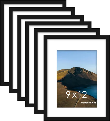 Miniatura 23 de PEALSN - Juego de 6 portarretratos de 5 x 7 pulgadas para fotos de 4 x 6 pulgadas con paspartú/5 x 7 pulgadas sin paspartú, para montaje en Negro