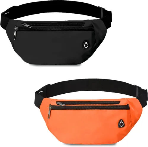 Miniatura 25 de Riñonera cruzada para mujeres y hombres, riñonera deportiva resistente al agua, bolsa de cinturón para viajes, senderismo, correr