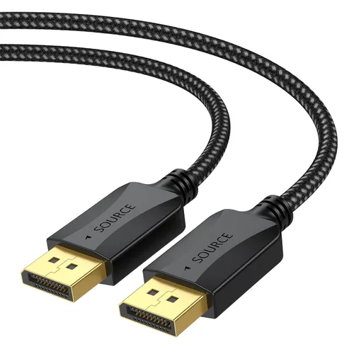 Miniatura 9 de Cable DisplayPort a DisplayPort de 3 pies, trenzado, paquete de 2 adaptadores de puerto de pantalla DP macho a macho 4K, 2 k@165 Hz/144 Hz/120 Hz