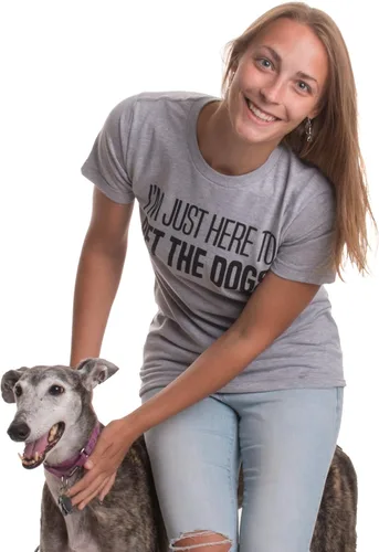 Miniatura 5 de Camiseta divertida con texto en inglés "I Just Here to Pet The Doggo" - Camiseta divertida de perro con texto en inglés "Good Boy