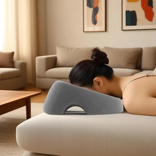 Miniatura 3 de Almohada para dormir boca abajo, almohada de masaje de espuma viscoelástica para recuperación de cirugía, relajación y descanso, tela suave