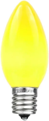 Miniatura 11 de Novelty Lights Paquete de 25 bombillas de repuesto de cerámica C9 para exteriores, azul, base intermedia E17/C9, 7 W