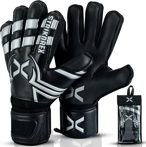 Guantes de portero para niños y jóvenes con palma de látex de 0.157 in, agarre fuerte, guantes de fútbol para adultos y niños con dedos