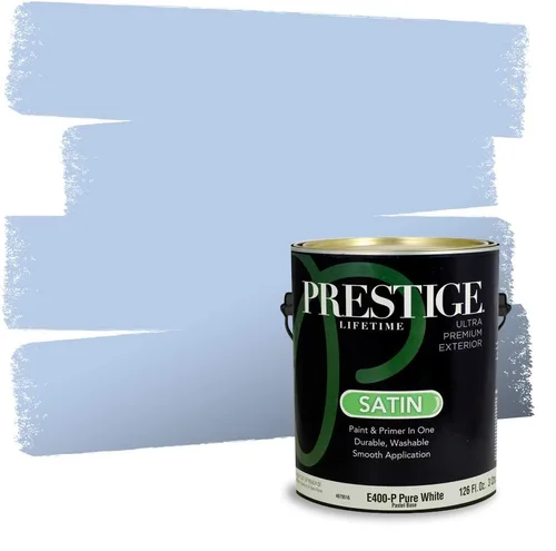 Miniatura 1058 de Pintura Exterior + imprimación PRESTIGE, todo-en-uno, 1 galón, acabado mate, color comparable al Valspar* Royal Gray* VS151-Gris real