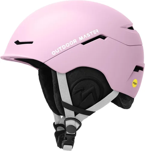 Miniatura 17 de OutdoorMaster ELK MIPS - Casco de esquí, casco deportivo de nieve y snowboard para hombres, mujeres y jóvenes Blanco Perlado
