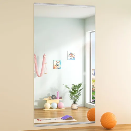 Miniatura 16 de Hasipu 3 piezas de espejos para gimnasio en casa de 48''x24'', espejos grandes de cuerpo entero montados en la pared para yoga, baile, fitness