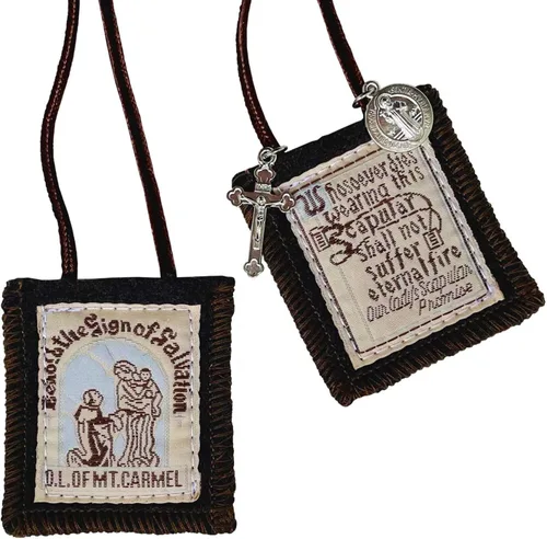 Miniatura 15 de Escapularios católicos, paquete de 3 collares católicos de escápulos católicos a granel de Escapularios Católicos Escapulario Católico Regalo
