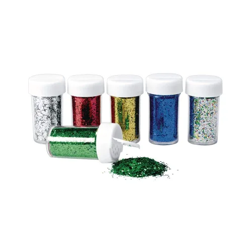Colorations® Paquete de purpurina de plástico, ideal para artes y manualidades, pintura, álbumes de recortes, slime, fiestas de vacaciones y más,