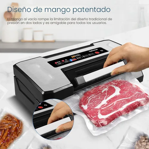 Miniatura 4 de Vakumar Máquina selladora al vacío, 90 Kpa Líquidos de Alimentos Líquidos Selladora al Vacío Máquina de Conservación Modos Seco/Humedad/Líquido, Luz