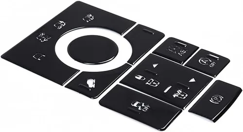 Miniatura 5 de YIWANG Aleación de aluminio modificado consola central multimedia botón botón embellecedores cubierta pegatinas para Land Rang Range Rover