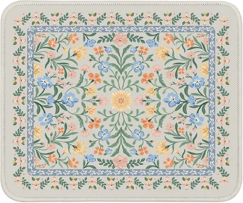 Miniatura 22 de iCasso Alfombrilla de mouse estética pequeña con diseño floral, mini alfombrilla de mouse portátil rosa, antideslizante y cómoda, de tela para mouse