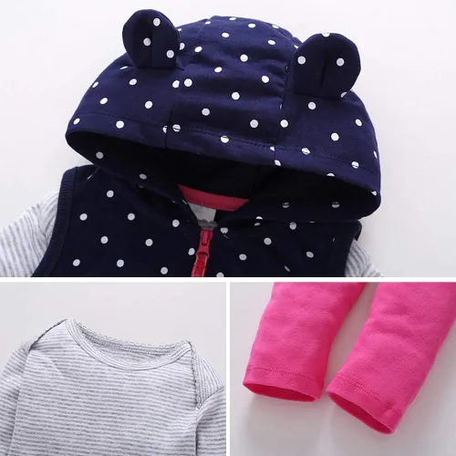 Miniatura 3 de Conjunto de ropa cálida de invierno y otoño para niños y niñas