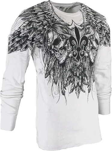 Miniatura 6 de Xtreme Couture by Affliction - Camisa térmica para hombre, color blanco, Blanco