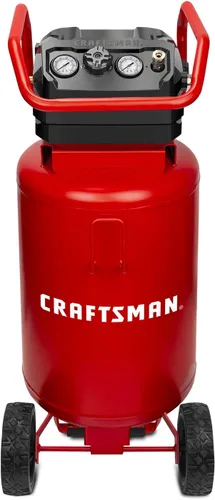 Miniatura 2 de CRAFTSMAN Compresor de aire, 20 galones, 1.8 HP, herramientas de aire sin aceite, manguera de aire roja y Flexzilla, 3/8 pulgadas x 50 pies