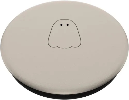 Miniatura 2 de Lindo fantasma de Halloween beige PopSockets intercambiables PopGrip