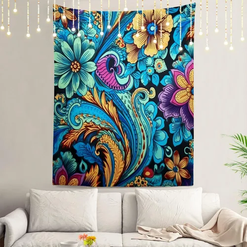 Miniatura 39 de Shrahala Circles Tapestry, Abstract Art With Various Circles Wall Hanging Hd Print Polyester Backdrop For Dorm Room Bedroom 30 X 40 In