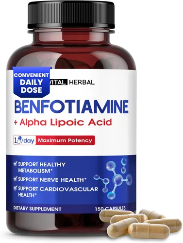 Vital Herbal Benfotiamina liposomal con ácido alfa lipoico - Máxima potencia - Apoya el metabolismo saludable