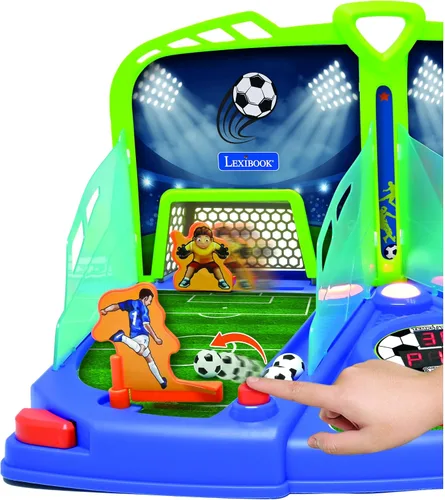 Miniatura 4 de LEXiBOOK, Juego de fútbol electrónico con efectos de luz y sonido para 2 jugadores, azul/verde, JG945