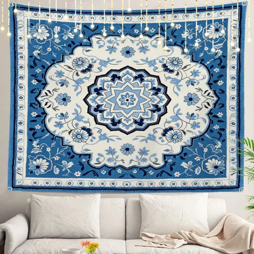 Miniatura 28 de Shrahala Circles Tapestry, Abstract Art With Various Circles Wall Hanging Hd Print Polyester Backdrop For Dorm Room Bedroom 30 X 40 In