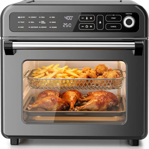 Miniatura 9 de Kismile Combo de horno tostador de freidora de aire de 18 cuartos de galón, horno de convección de encimera 12 en 1, temperatura ajustable de 70 a