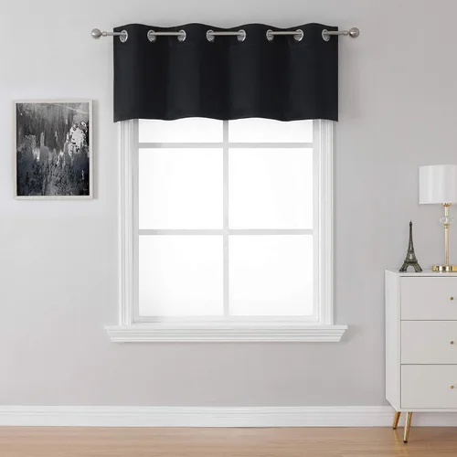 Miniatura 9 de SeeGlee Coffer - Cortina opaca con ojales en la parte superior, color marrón, cortinas con aislamiento térmico para cocina