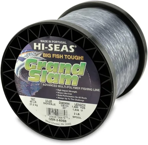 Miniatura 28 de HI-SEAS Grand Slam - Sedal de pesca de monofilamento, fuerte y resistente a la abrasión, en agua dulce y salada transparente, rosa, verde, azul Azul