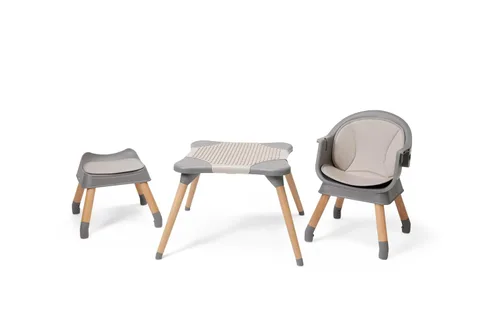 Miniatura 3 de Silla alta 5 en 1 para bebés y niños pequeños, asiento de comedor convertible para bebé, asiento portátil para piso/elevador, bandeja ajustable