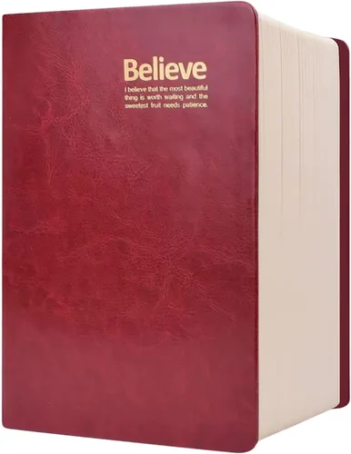 Miniatura 10 de SAYEEC Diario grueso A5 de 720 páginas, cuaderno grande de cuero con rayas, 360 hojas, cuaderno de escritura con bolígrafo, juego de regalo, diario