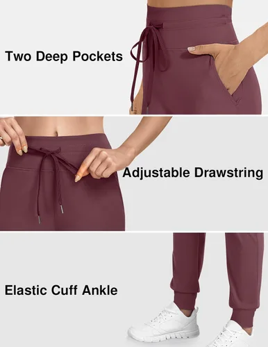 Miniatura 4 de TARSE Pantalones deportivos para mujer con bolsillos y cordón para correr