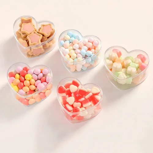 Miniatura 10 de KissYou Caja de acrílico con tapa, caja de exhibición transparente, 8 piezas de plástico cuadrado cubo transparente, caja de almacenamiento