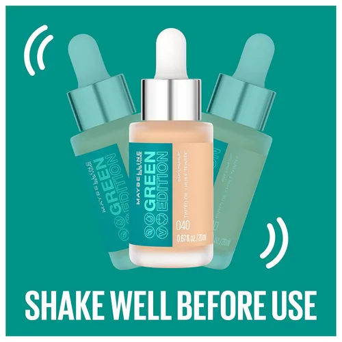 Miniatura 6 de Maybelline Green Edition Superdrop - Base de maquillaje de base de aceite tintado, base de cobertura natural ajustable formulada con aceite de 95