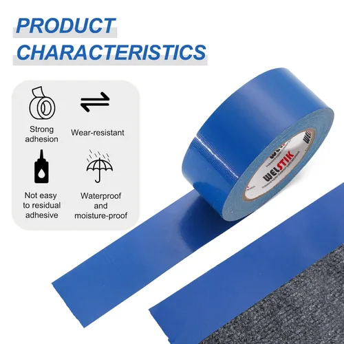 Miniatura 4 de WELSTIK Cinta adhesiva de grado profesional, tela impermeable para conductos, cinta adhesiva para fotógrafos, reparaciones, bricolaje, manualidades