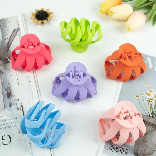 Miniatura 7 de Pinzas para cabello medianas mate de 2.8 para cabello fino, sujeción fuerte de 90°, antideslizantes, neutras, tipo pulpo jumbo, accesorios