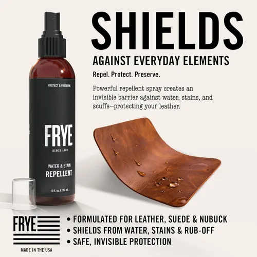 Miniatura 2 de Frye Repelente de Agua y Manchas para Cuero – Aerosol de 6 oz – Sin Aerosol, Hecho en EE.UU. – Protege Cuero, Gamuza y Nubuck – Protege Contra Agua