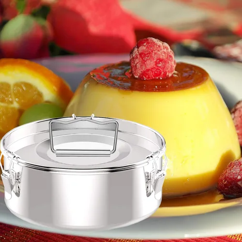 Miniatura 4 de Molde de flan con tapa, sartén de acero inoxidable para olla instantánea de 6 cuartos (3 cuartos de galón, 8 cuartos de galón disponibles) - Flanera