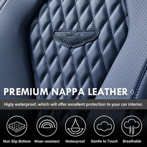 Miniatura 5 de Coverado Fundas de asiento, fundas de asiento de automóvil, fundas de asiento delantero, funda azul para asiento de automóvil, fundas impermeables