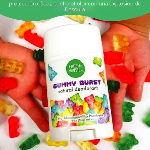 Miniatura 6 de Fresh Monster Desodorante natural para niños y adolescentes Ganador del premio Oro de la elección de mamá Libre de aluminio, sin parabenos
