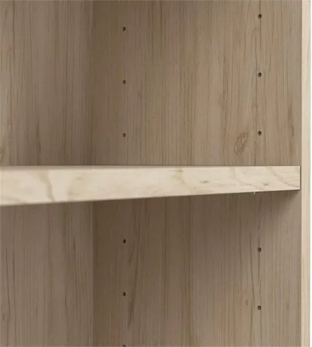 Miniatura 9 de Pemberly Row Librería pequeña de 2 estantes en olmo natural, madera de ingeniería Blanco puro