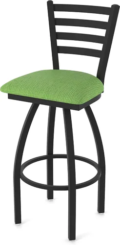 Miniatura 25 de 410 Jackie Taburete giratorio de 25 pulgadas con acabado antiarrugas negro y asiento de vinilo negro