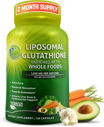 Miniatura 8 de Glutatión liposomal de 500 mg – Glutatión de forma activa L (reducido) para una máxima absorción – Hecho con alimentos integrales orgánicos – Master