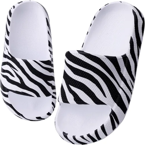 Miniatura 9 de FJPTREN Zapatos de nube para niños y niñas, sandalias acolchadas antideslizantes, zapatos de ducha ligeros, plataforma para niños, suela gruesa
