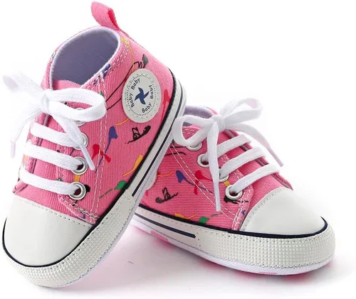 Miniatura 134 de Zapatos deportivos de lona de lona para bebés y niñas, suela antideslizante suave, suela antideslizante