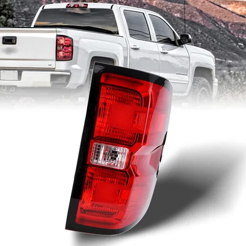 Conjunto de luces traseras de estilo de fábrica compatible con Chevrolet Silverado 1500 2500 HD GMC Sierra 3500 HD 2016-2019 lado derecho del