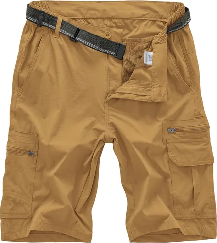 Miniatura 8 de Jessie Kidden - Pantalones cortos para hombre, estilo informal, para exteriores, con cintura expansible, ligeros, impermeables, de secado rápido