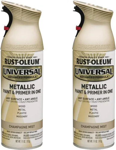 Miniatura 48 de Rust-Oleum 245197 Pintura en aerosol universal para todas las superficies, 12 onzas, negro satinado