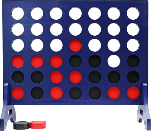 Miniatura 67 de Tailgating Pros Cuatro en una fila gigante azul marino premium con funda de transporte – Juego de patio al aire libre de gran tamaño – ¡Muchos