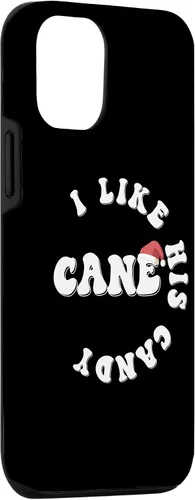Miniatura 3 de Carcasa navideña a juego para iPhone 15 con texto en inglés "I Like His Candy Cane Parejas