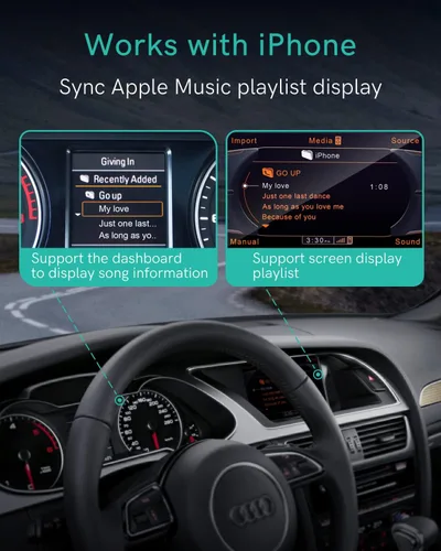 Miniatura 4 de Adaptador Bluetooth 5.0 aptX-HD para automóvil compatible con Audi AMI MMI, Mercedes Media Interface y Volkswagen MDI Connector (A2-Audi2G)