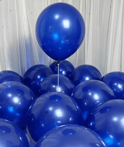 Miniatura 5 de Paquete de 90 globos azul marino de 18 pulgadas, globos grandes azul real para decoraciones de fiestas y eventos